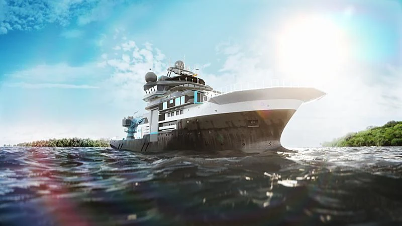 a boat on the water aboard OCEANXPLORER 1 Yacht for Sale
