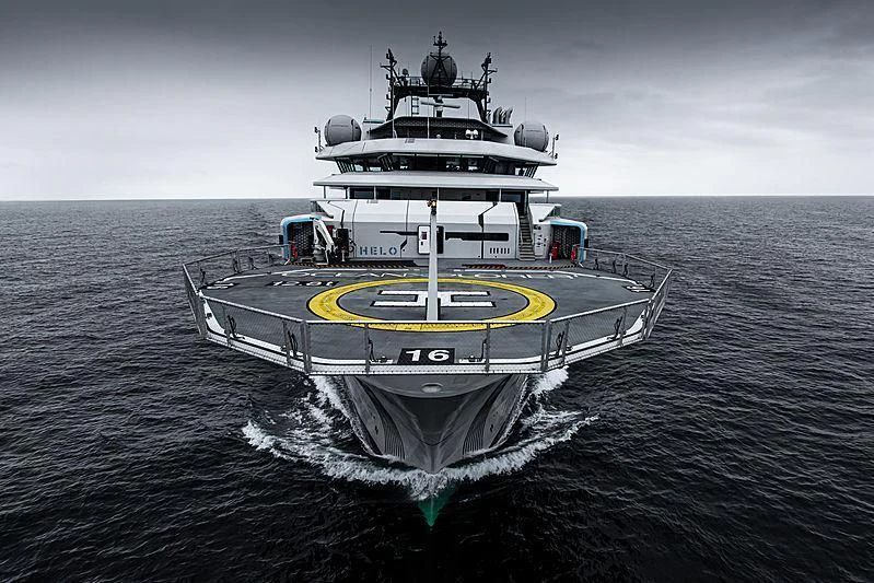 a boat in the water aboard OCEANXPLORER 1 Yacht for Sale
