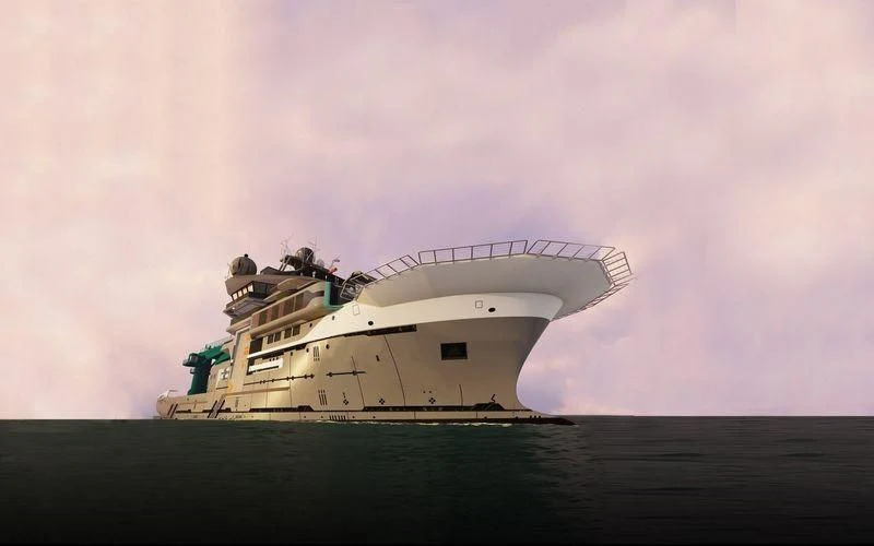 a ship on the water aboard OCEANXPLORER 1 Yacht for Sale