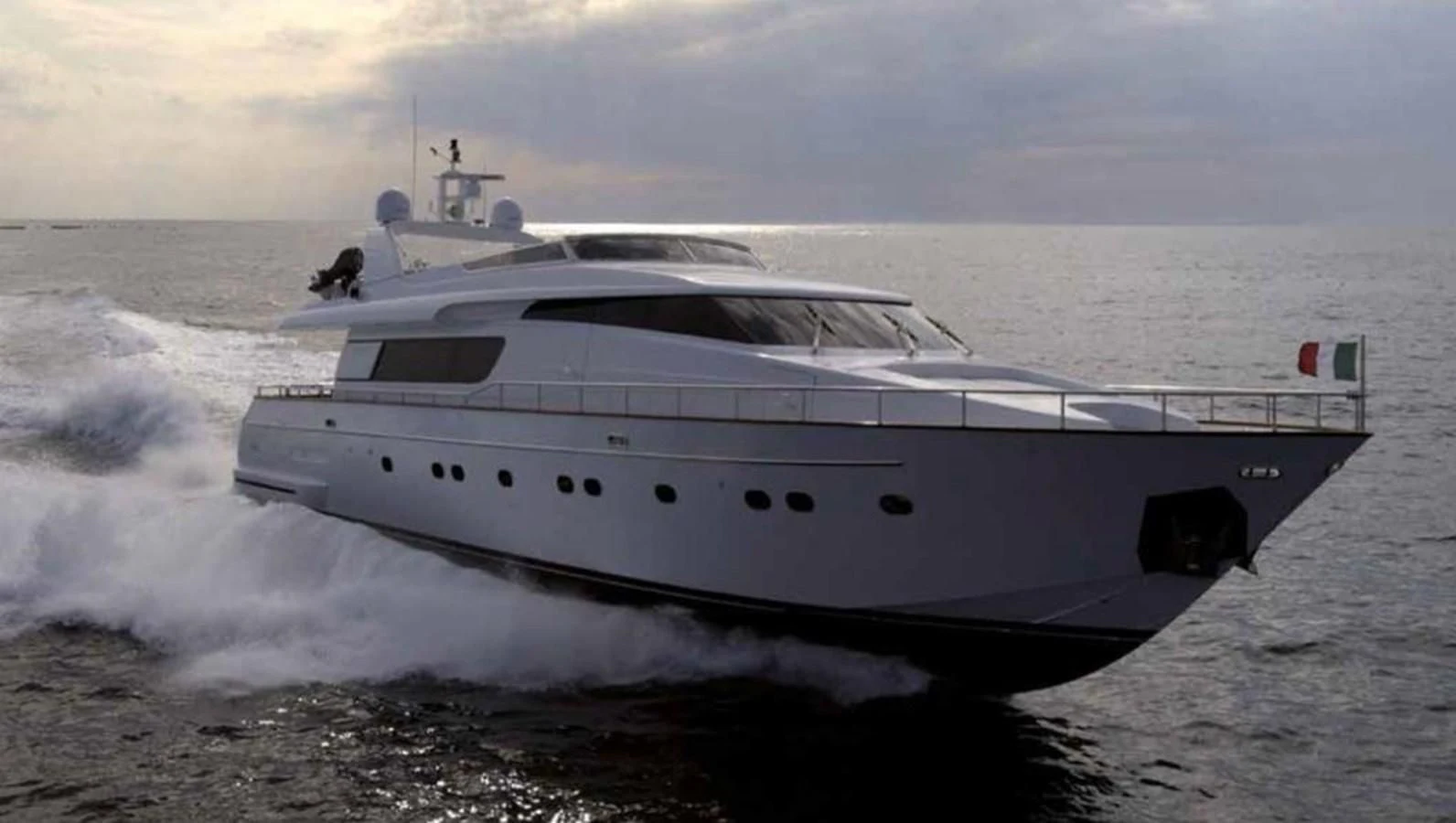 a white yacht on the water aboard MARIS STELLA Yacht for Sale