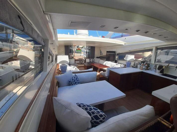 inside of a vehicle aboard PALOMA Yacht for Sale