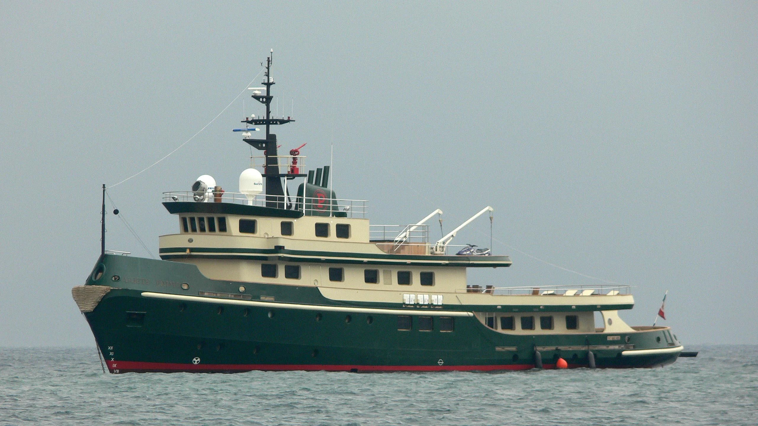 a large ship in the water aboard DADDY SHANE Yacht for Sale