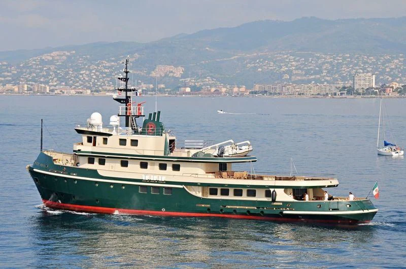 a large boat in the water aboard DADDY SHANE Yacht for Sale