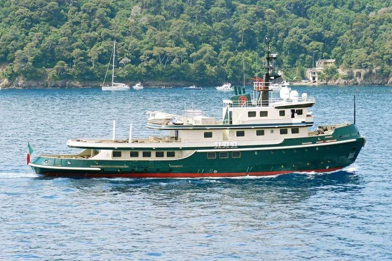 a large boat in the water aboard DADDY SHANE Yacht for Sale