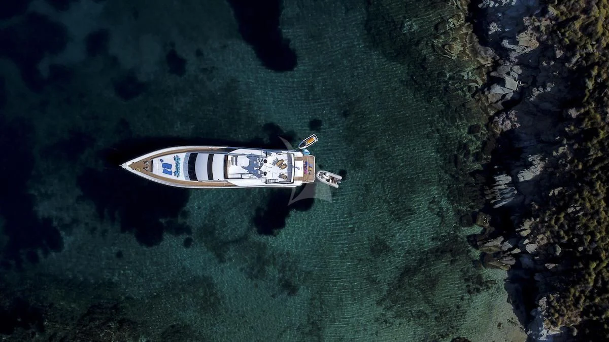 a boat in the water aboard WISH Yacht for Sale