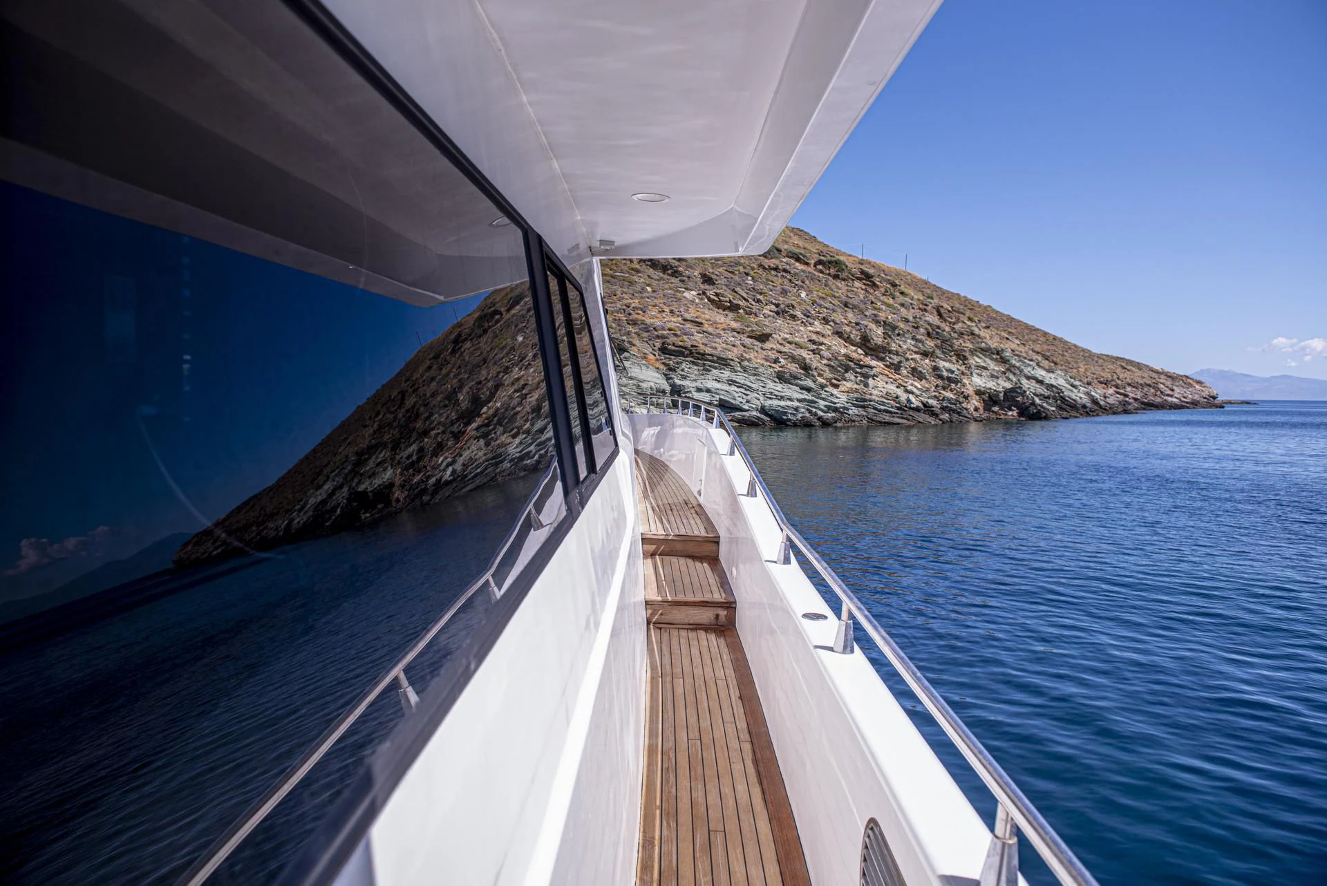 a boat on the water aboard WISH Yacht for Sale