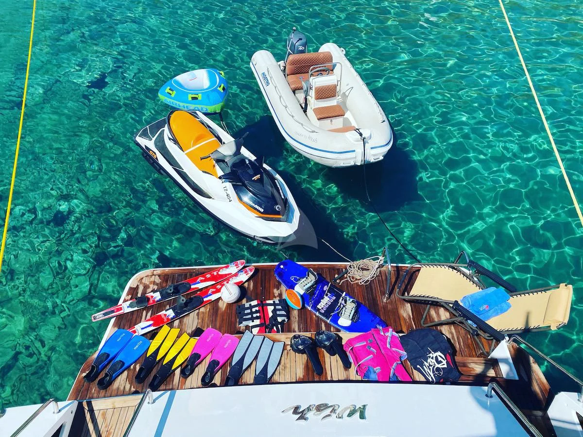 boats on the water aboard WISH Yacht for Sale