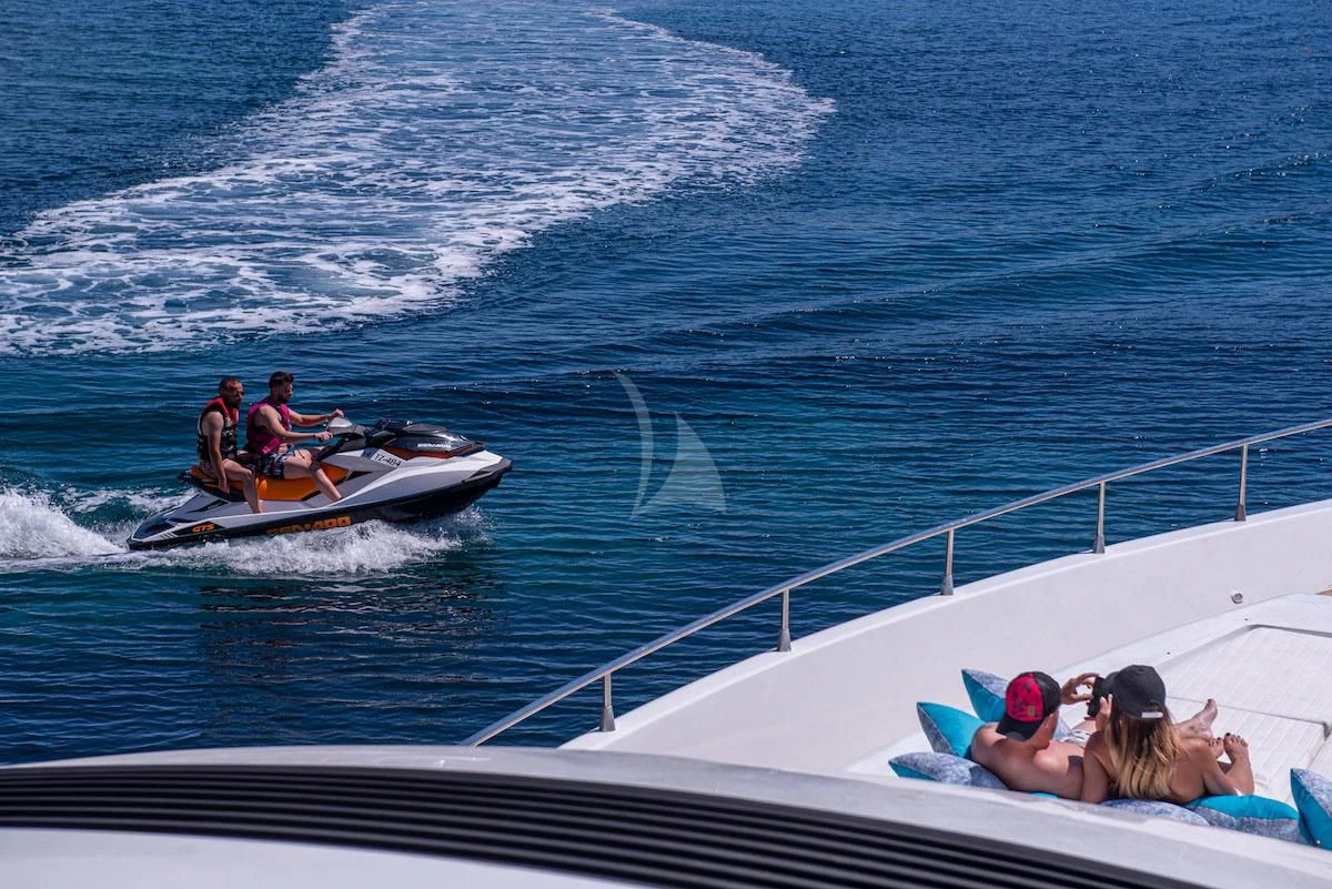 people on a boat aboard WISH Yacht for Sale