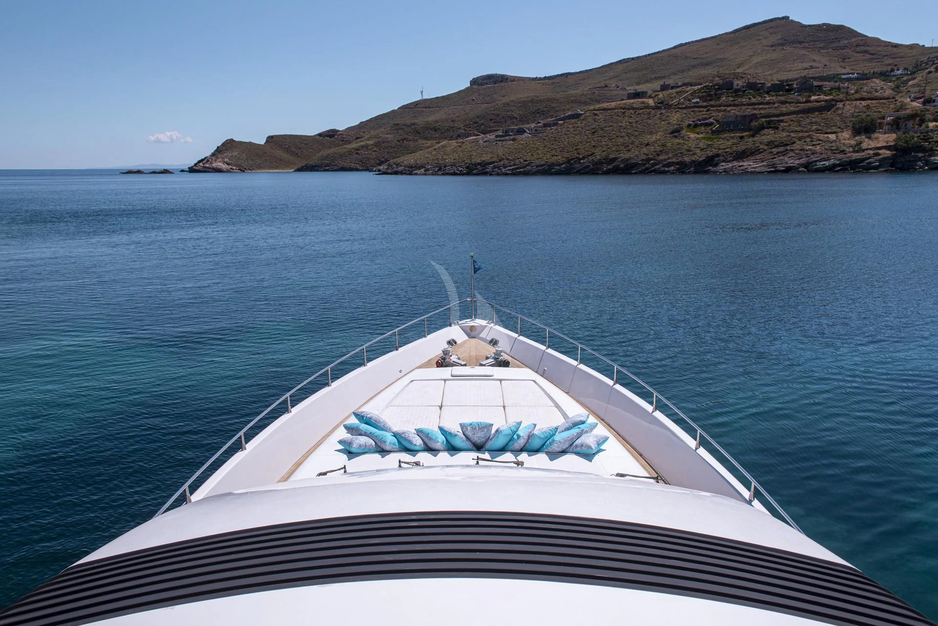 a boat on the water aboard WISH Yacht for Sale