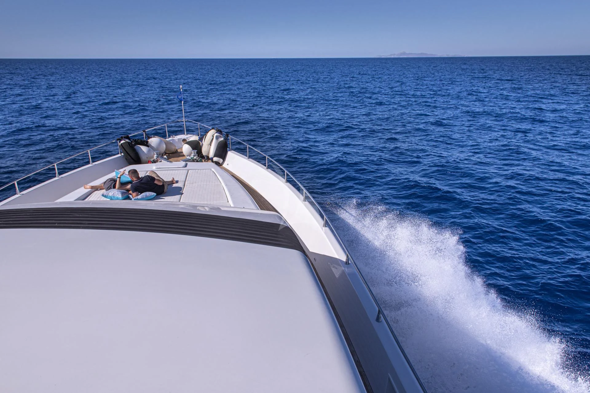 a boat on the water aboard WISH Yacht for Sale