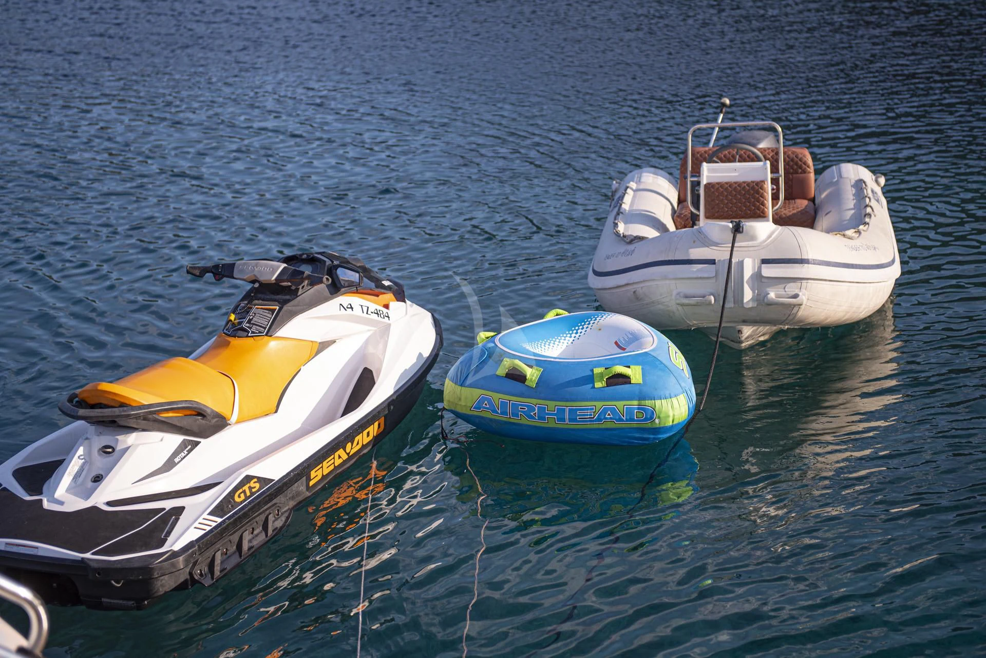 boats in the water aboard WISH Yacht for Sale