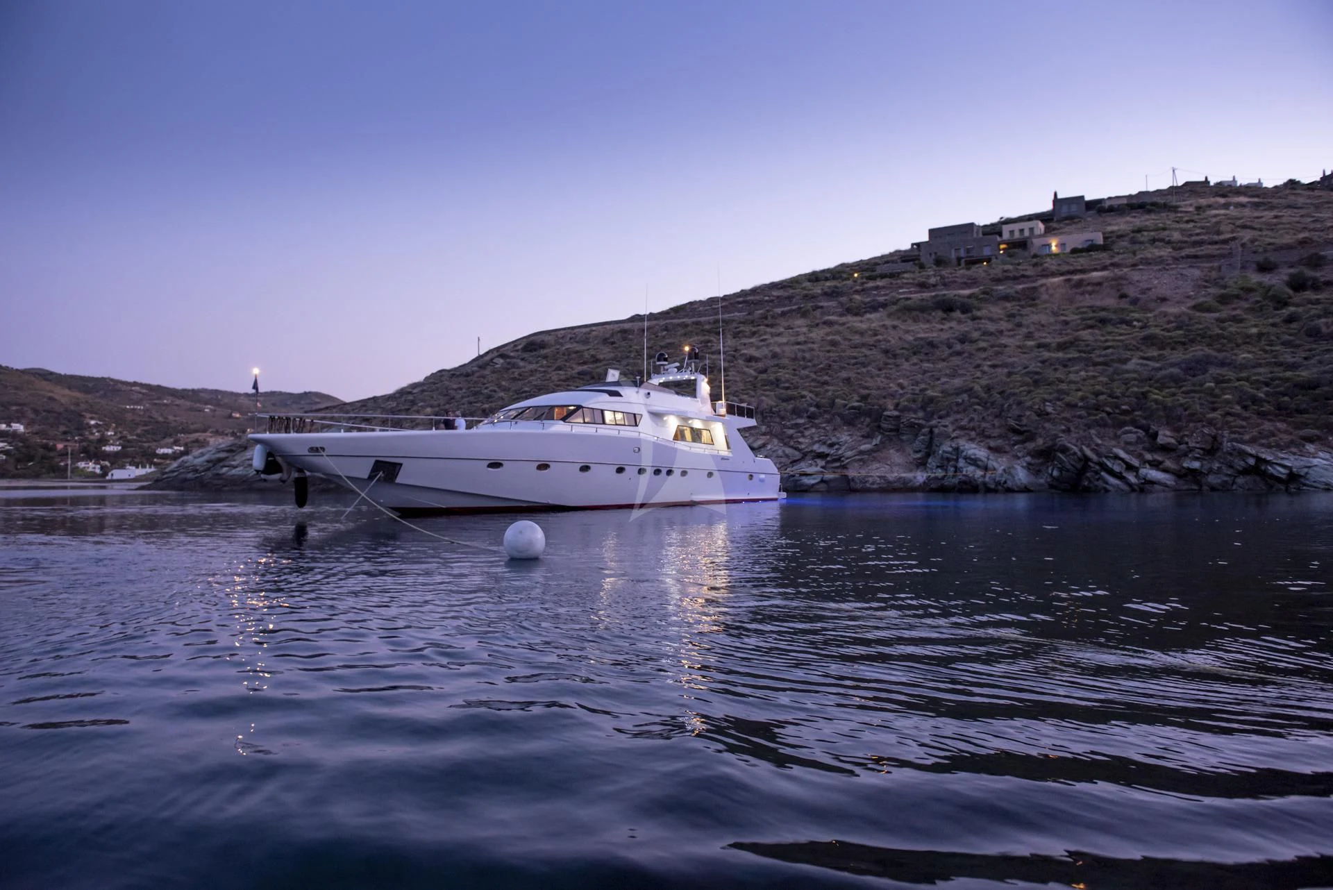 a boat in the water aboard WISH Yacht for Sale