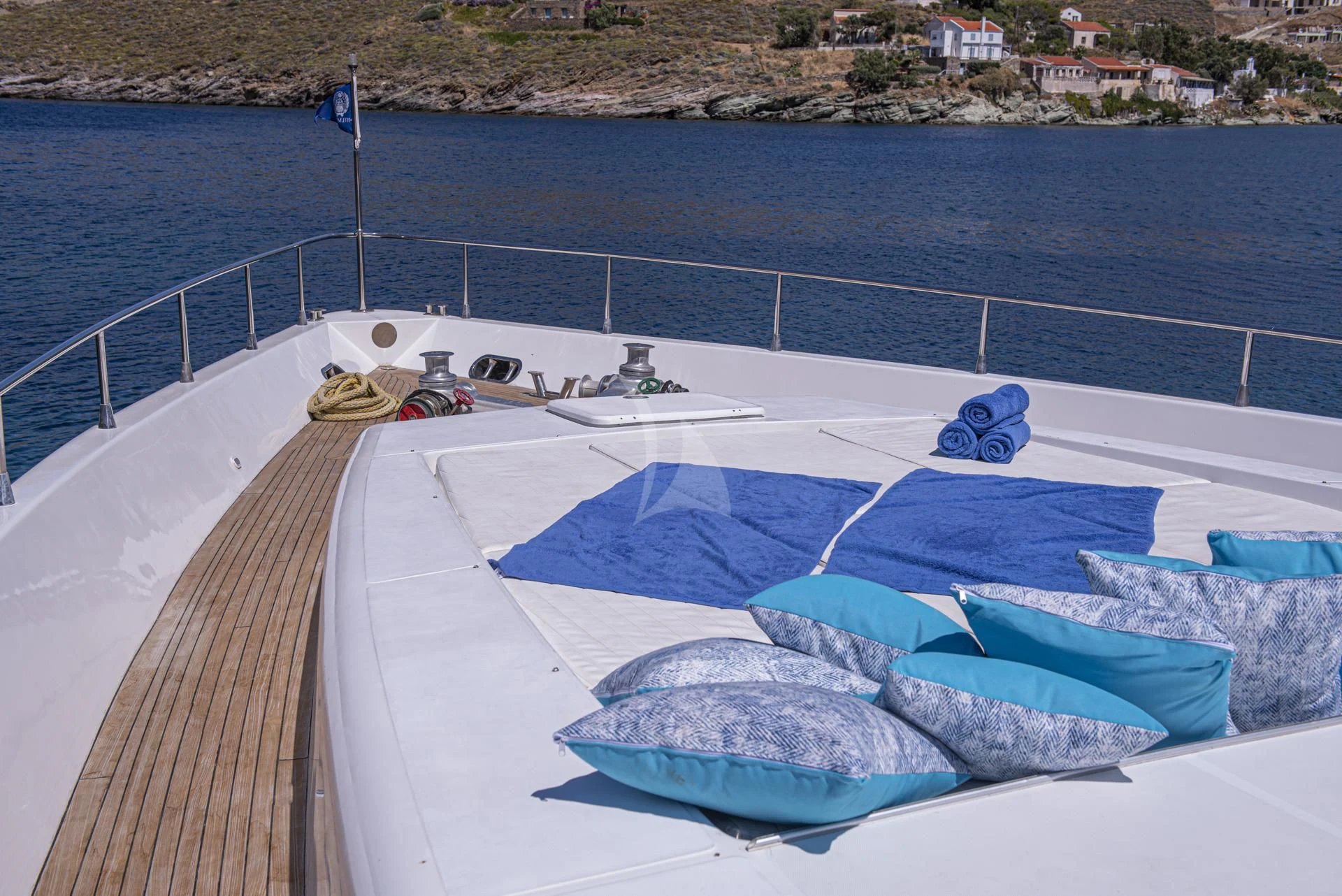 a solar panel on a roof aboard WISH Yacht for Sale