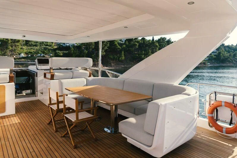 a boat on the water aboard TAMUSIA Yacht for Sale