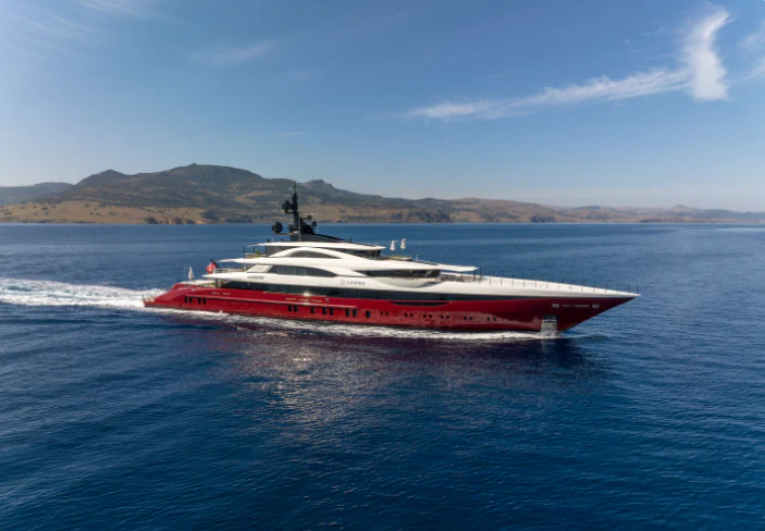 a boat on the water aboard LEONA Yacht for Sale