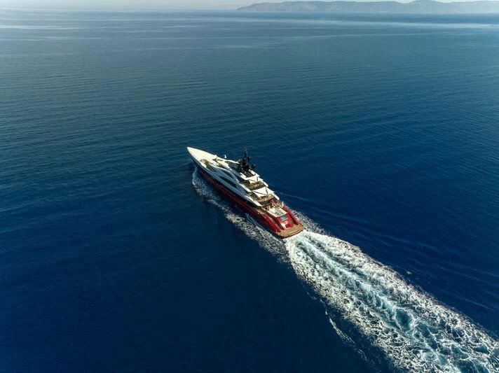 a boat in the water aboard LEONA Yacht for Sale
