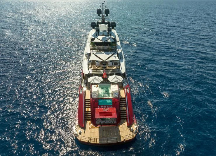 a boat in the water aboard LEONA Yacht for Sale