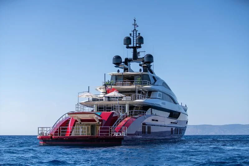 a couple of boats in the water aboard LEONA Yacht for Sale