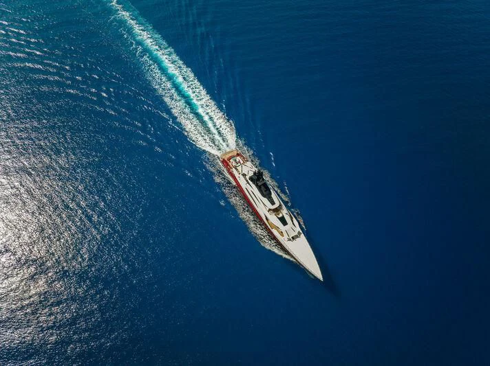 a boat in the water aboard LEONA Yacht for Sale