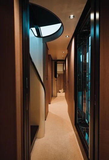 a hallway with doors aboard AZIMUT GRANDE 27/16 Yacht for Sale