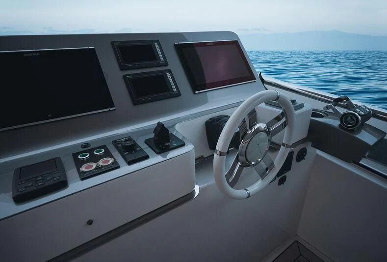 the inside of a boat aboard AZIMUT GRANDE 27/16 Yacht for Sale