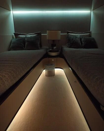 a couple of beds in a hotel room aboard AZIMUT GRANDE 27/16 Yacht for Sale