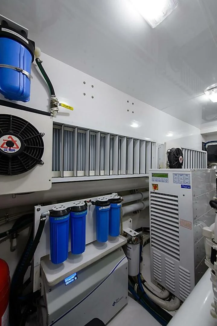 a close-up of a machine aboard INSTIGATOR Yacht for Sale