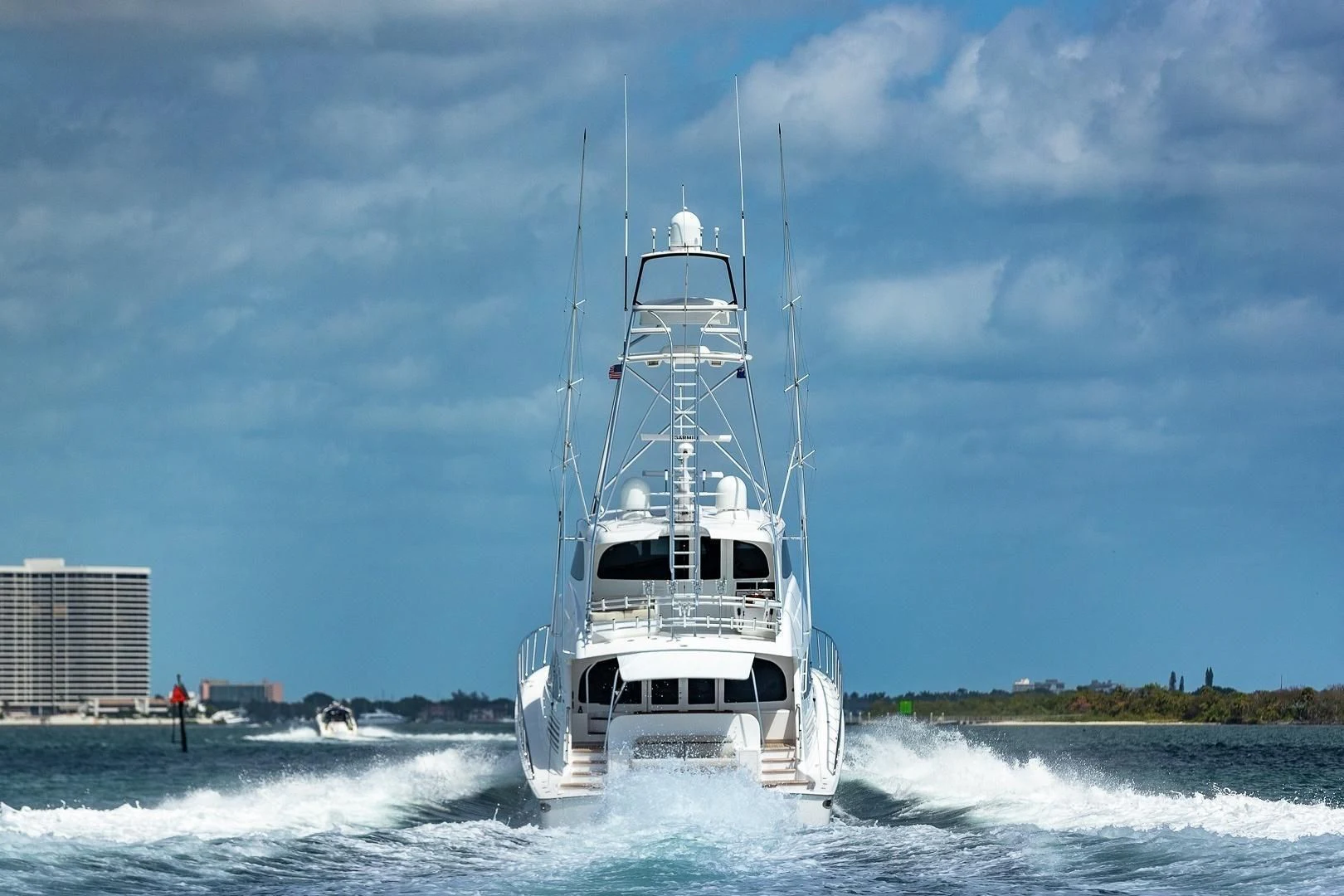 a boat on the water aboard AUSSIE RULES Yacht for Sale