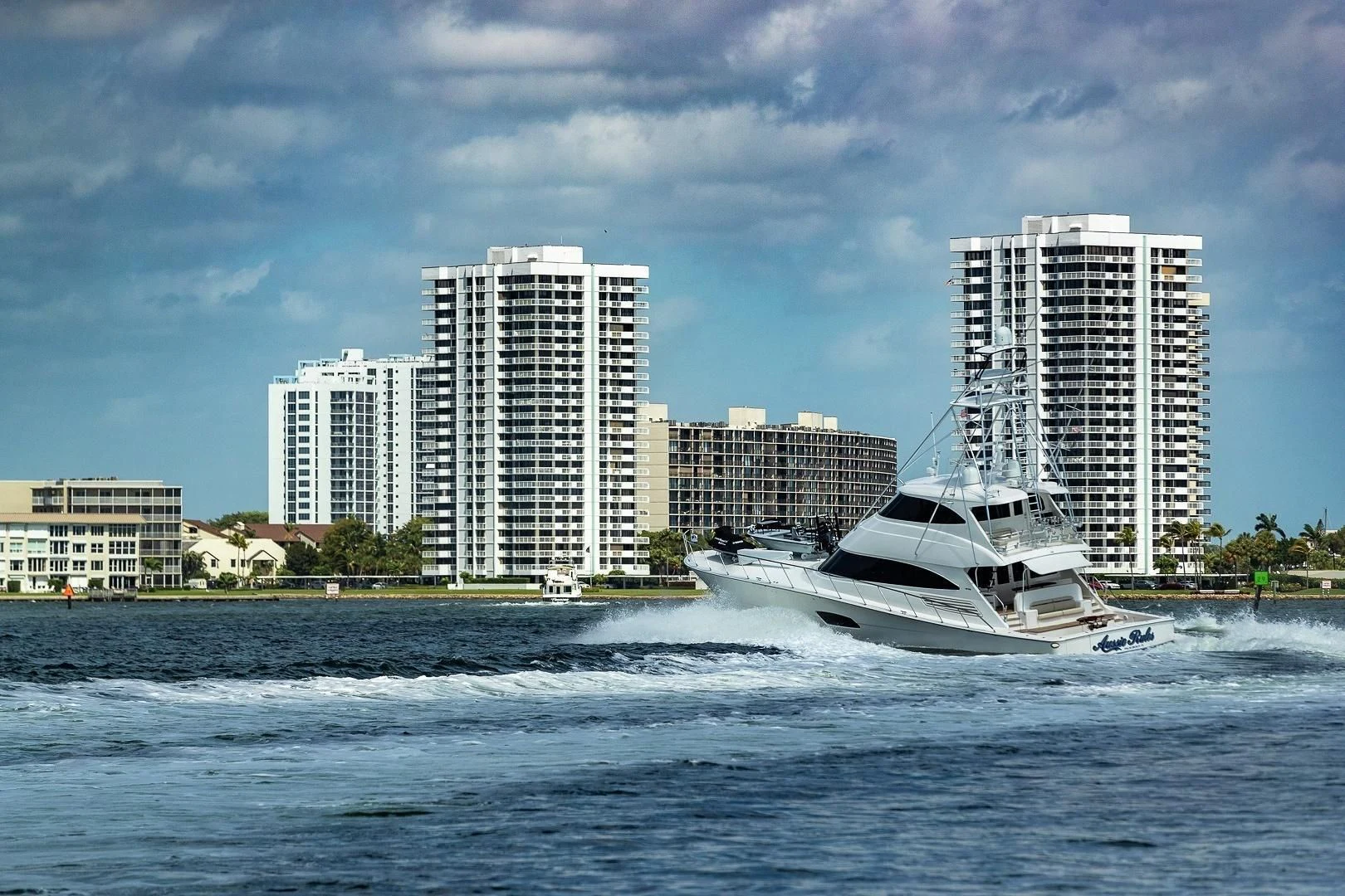 a boat in the water aboard AUSSIE RULES Yacht for Sale
