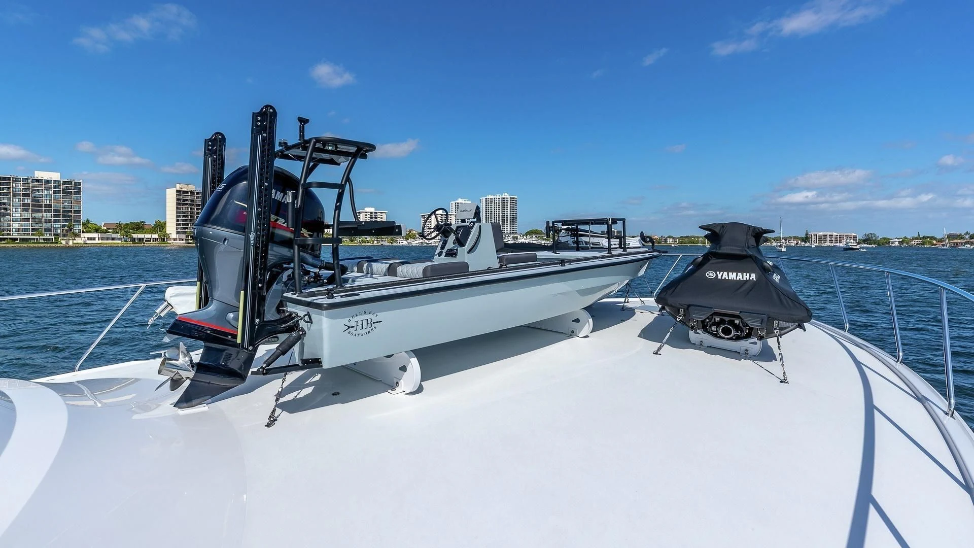 a boat on a body of water aboard AUSSIE RULES Yacht for Sale