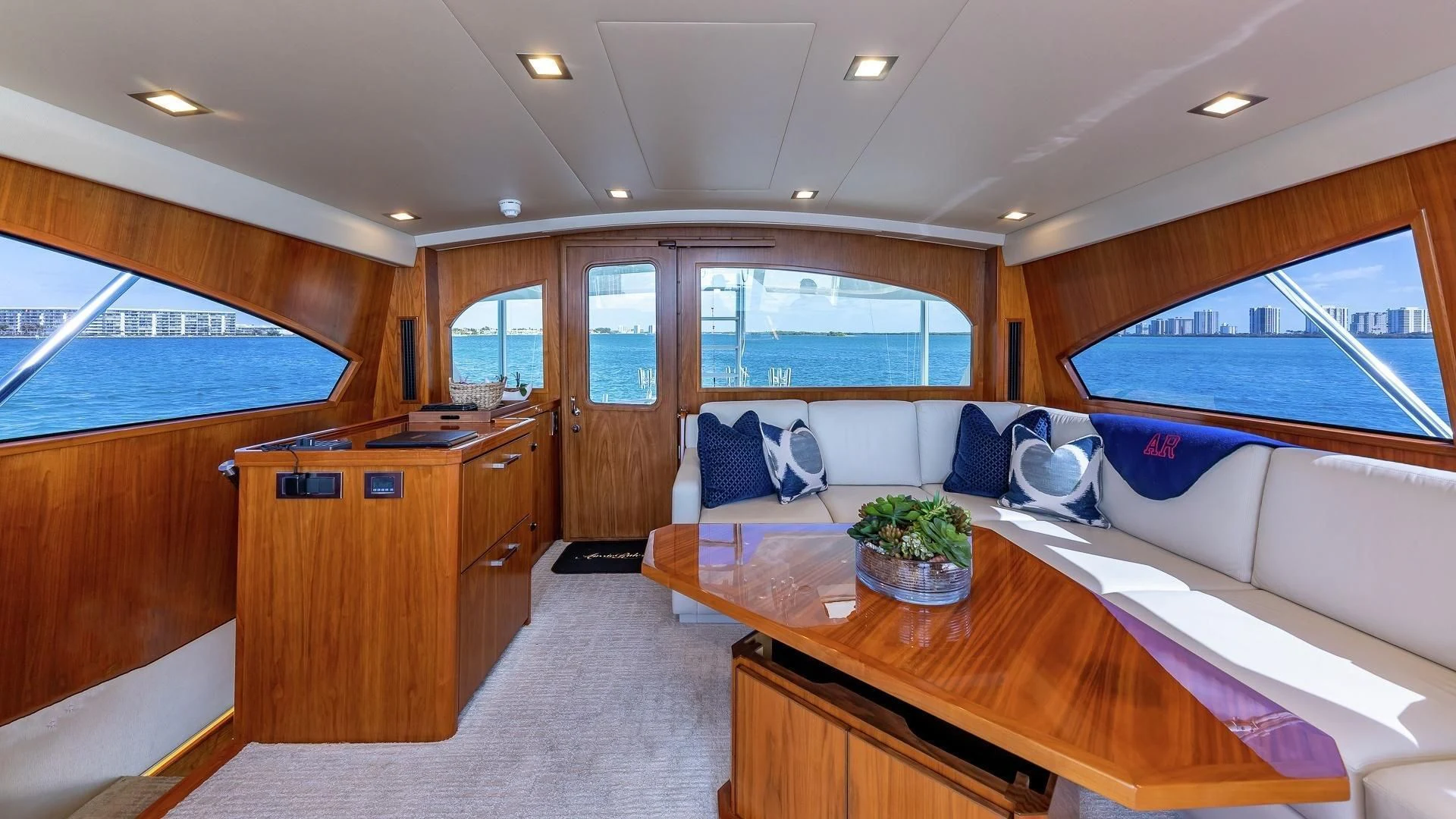 a room with a bed and a table aboard AUSSIE RULES Yacht for Sale