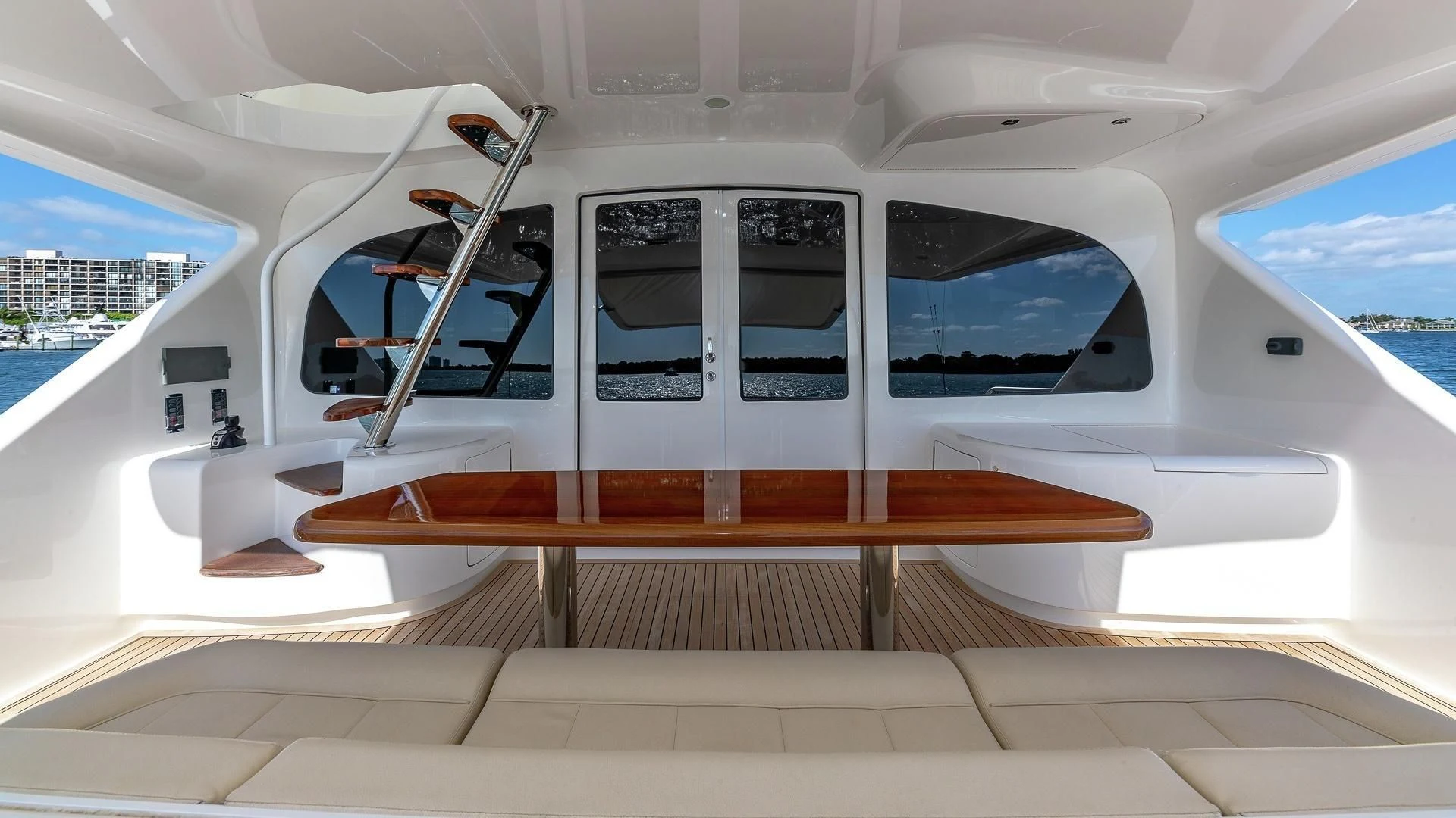 inside of a white airplane aboard AUSSIE RULES Yacht for Sale