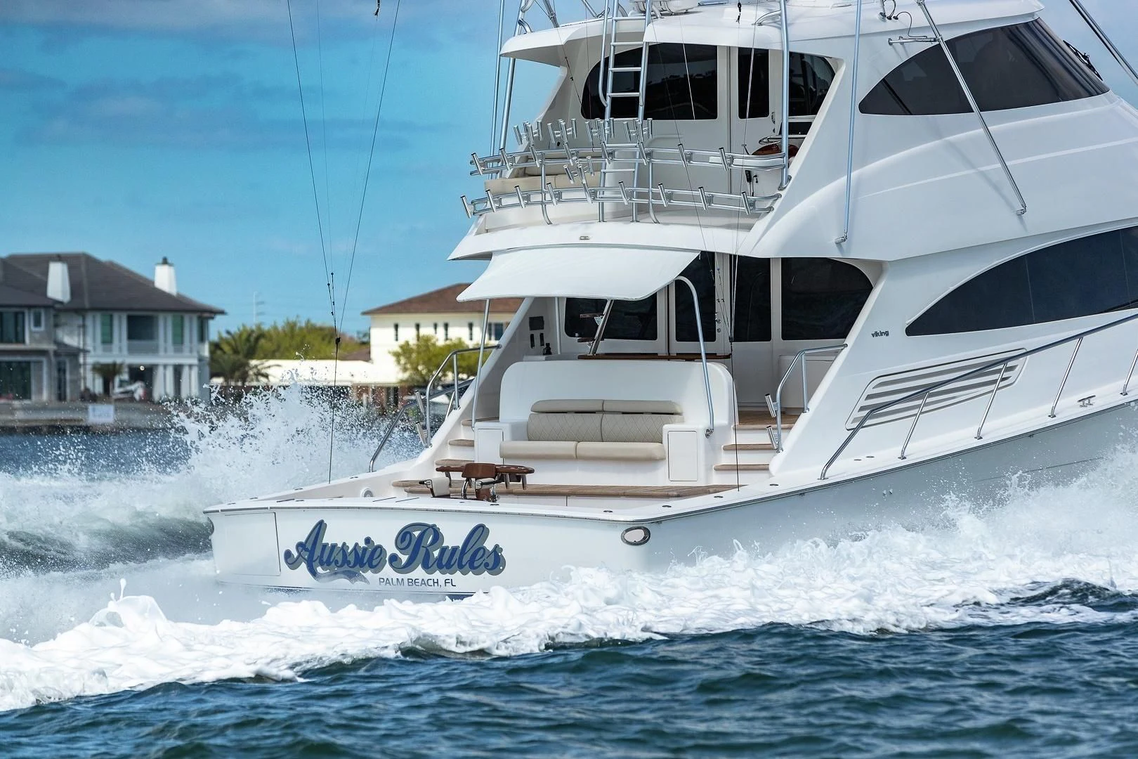a boat on the water aboard AUSSIE RULES Yacht for Sale