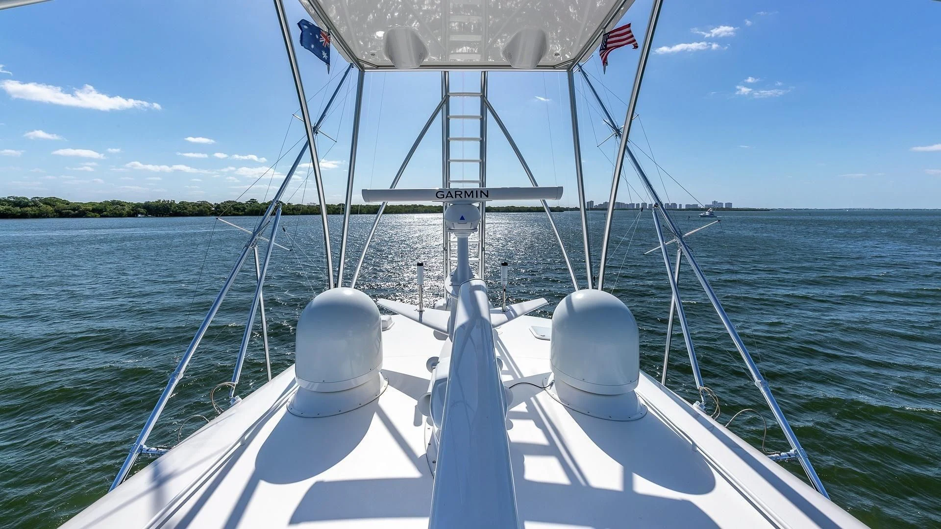 a boat on the water aboard AUSSIE RULES Yacht for Sale