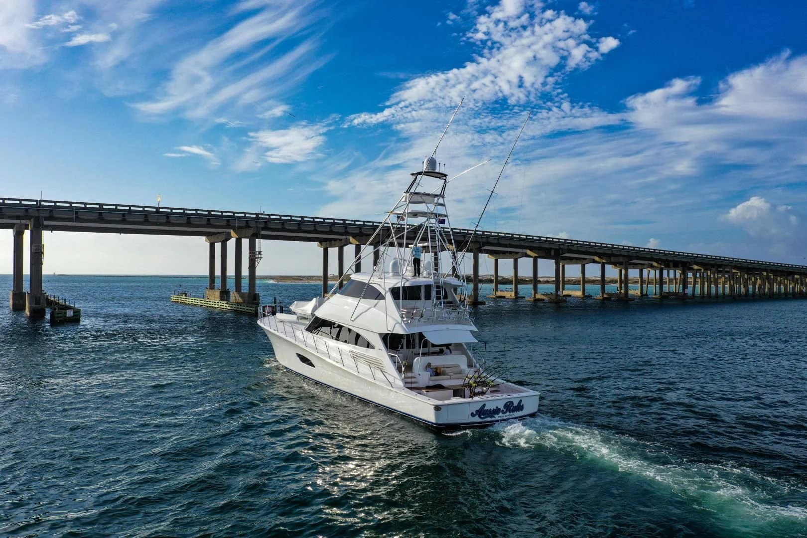 a boat in the water aboard AUSSIE RULES Yacht for Sale