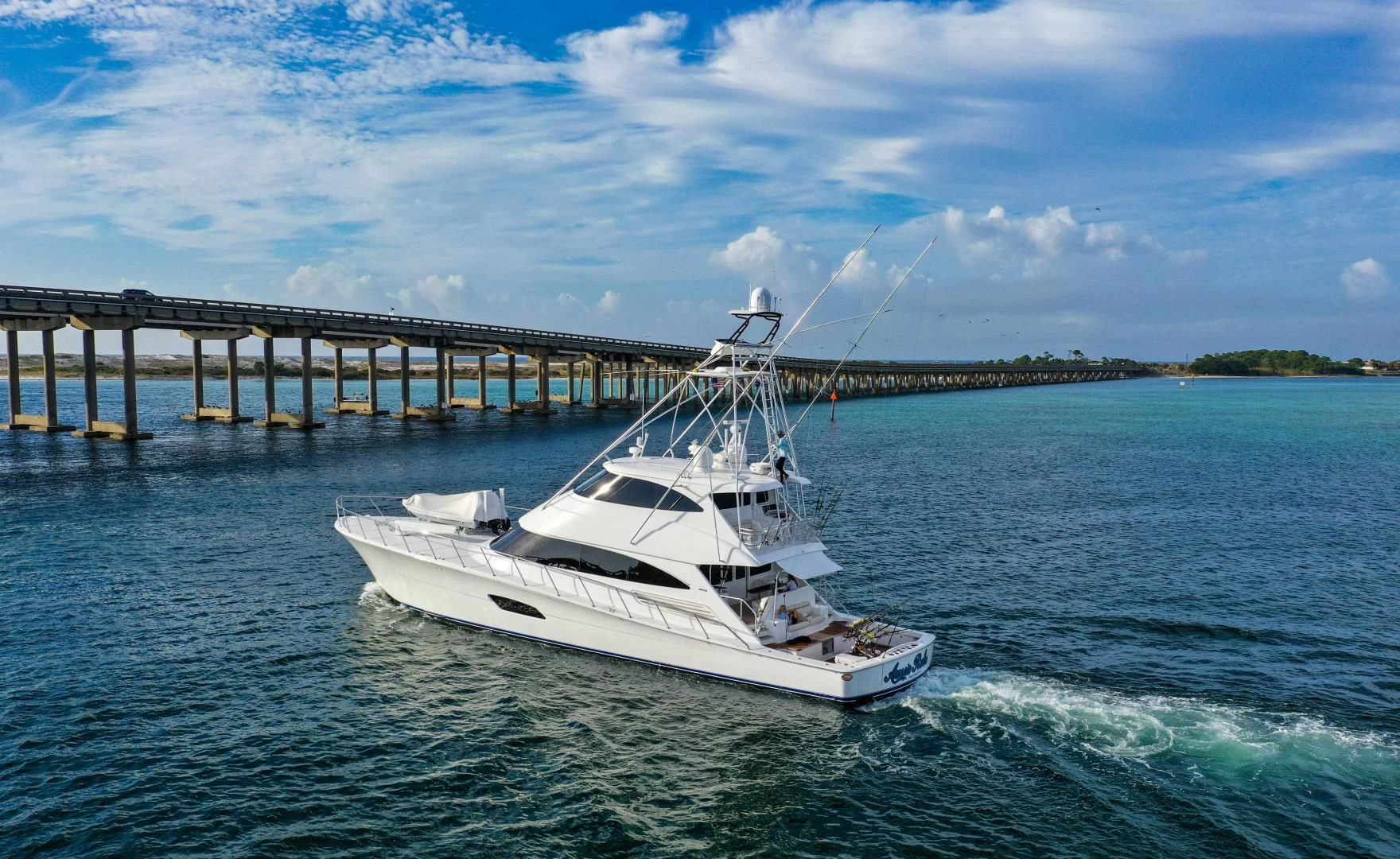 a boat on the water aboard AUSSIE RULES Yacht for Sale