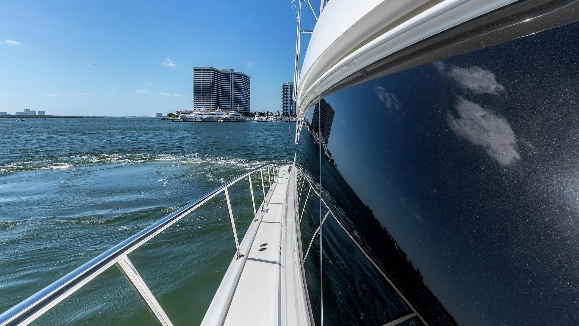 a boat on the water aboard AUSSIE RULES Yacht for Sale