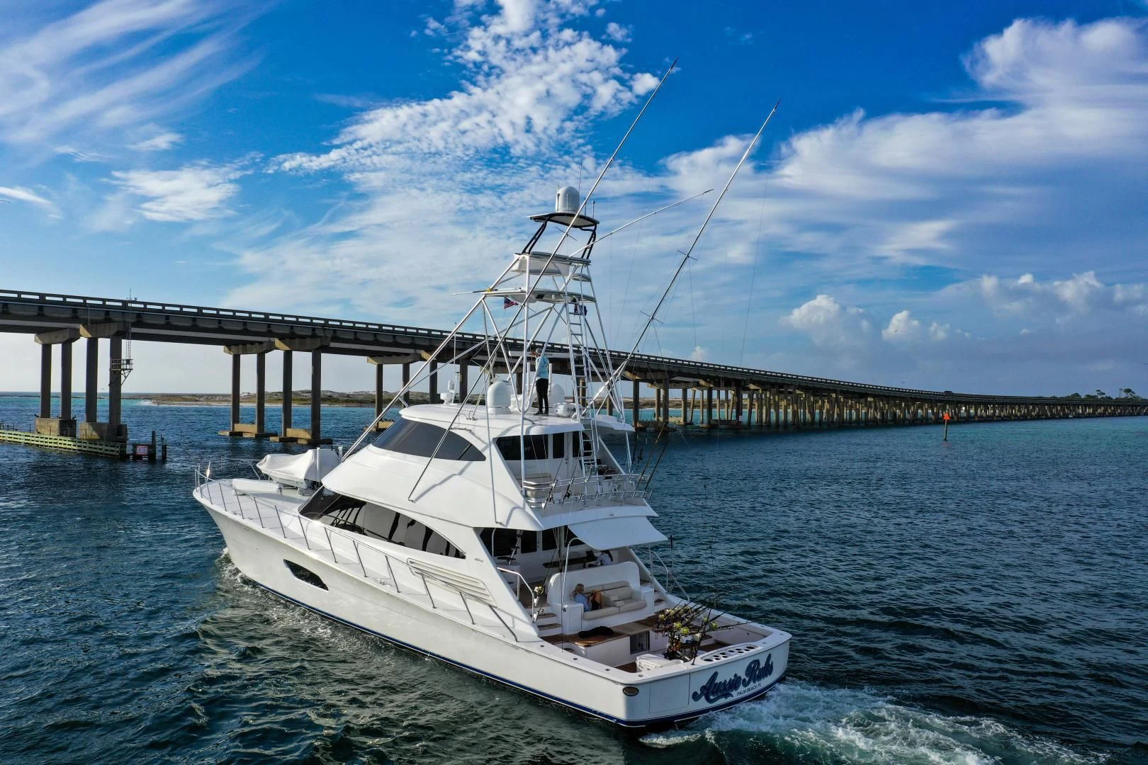 a boat in the water aboard AUSSIE RULES Yacht for Sale