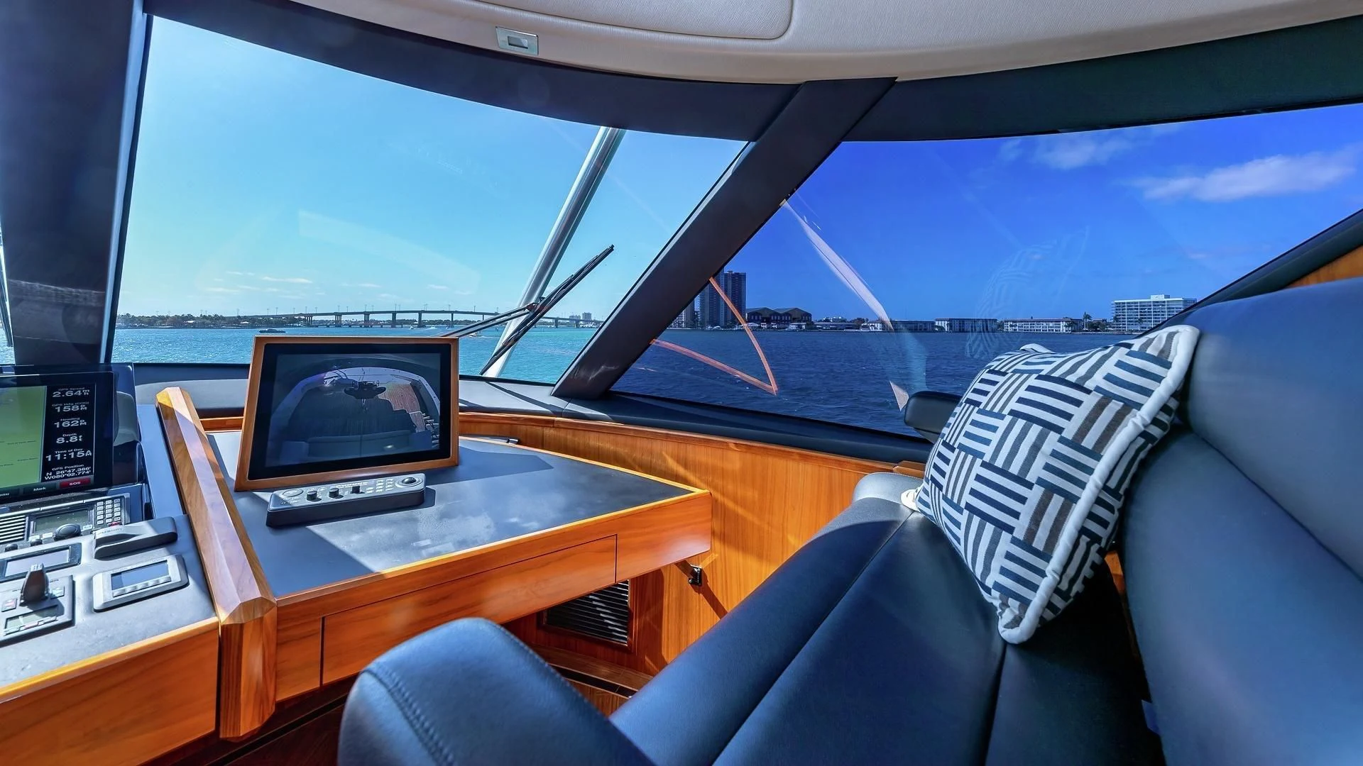 a view of the ocean from inside a vehicle aboard AUSSIE RULES Yacht for Sale