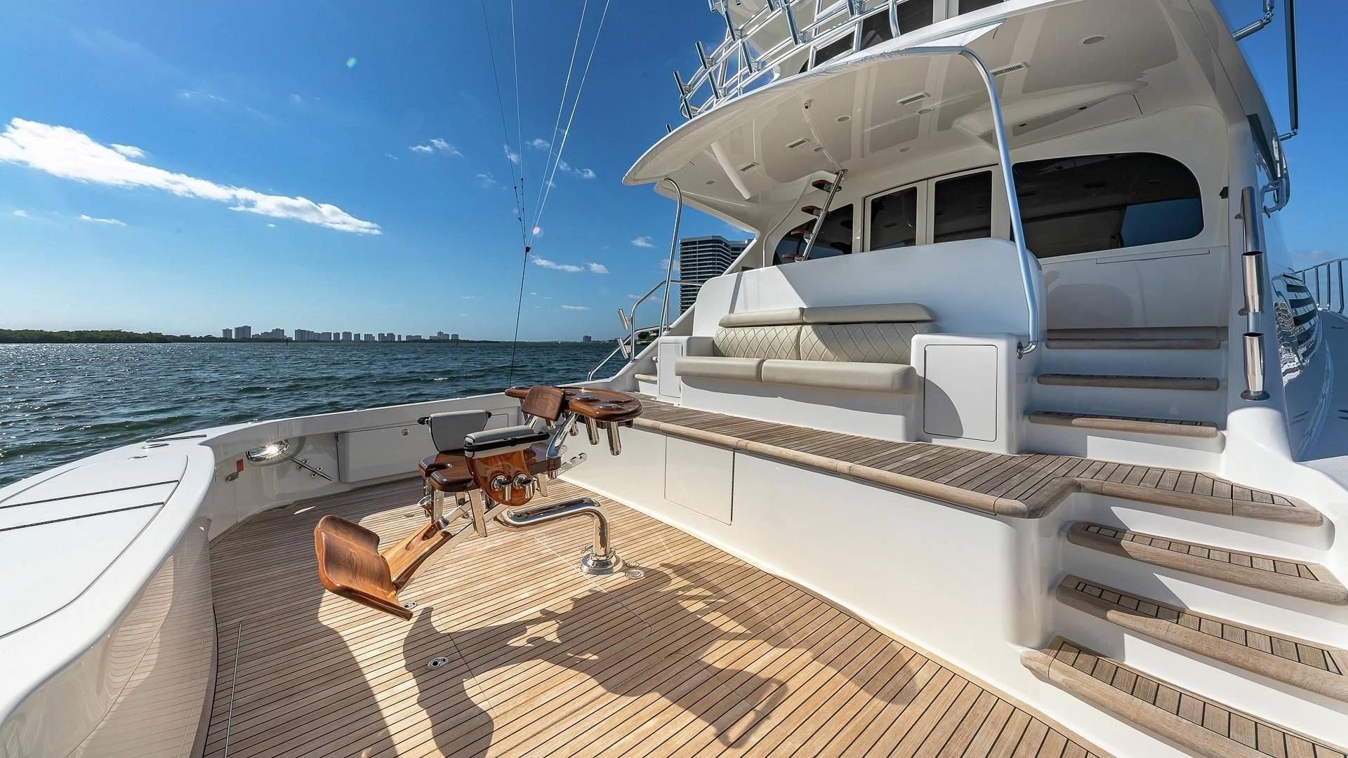 a boat on a deck aboard AUSSIE RULES Yacht for Sale