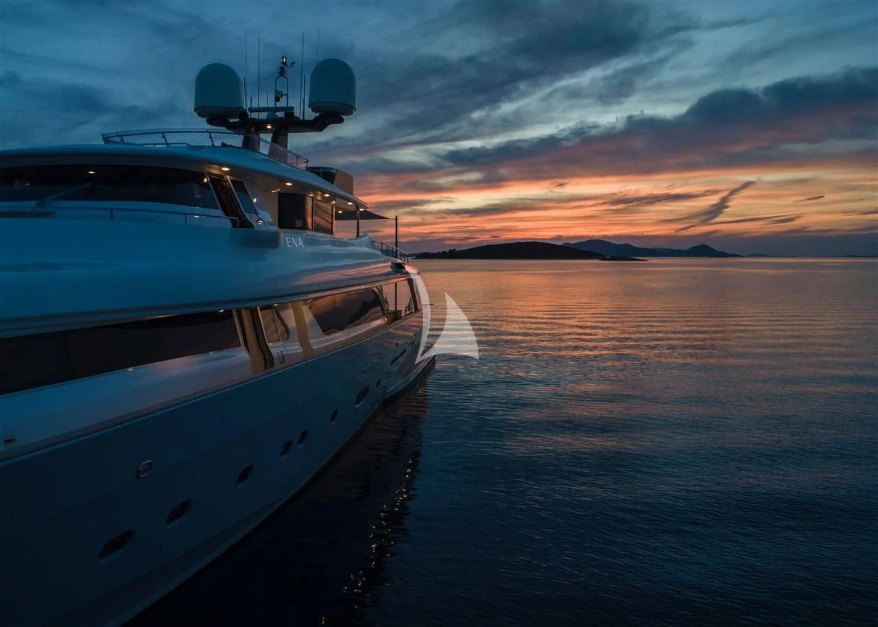 a boat on the water aboard ENA Yacht for Sale