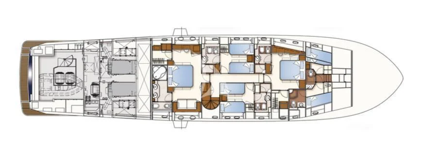 diagram, engineering drawing aboard ENA Yacht for Sale