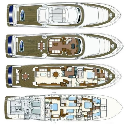 diagram aboard ENA Yacht for Sale