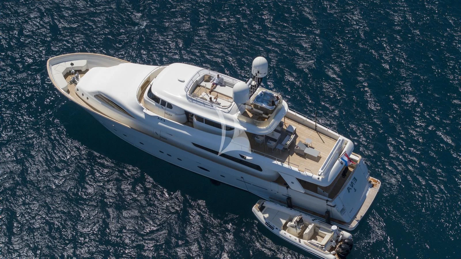 a boat on the water aboard ENA Yacht for Sale