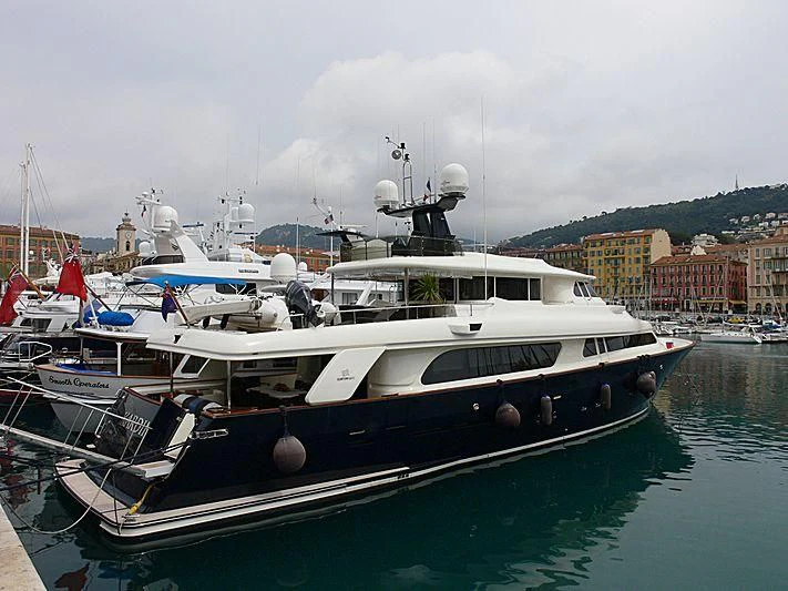 a boat in the water aboard ENA Yacht for Sale