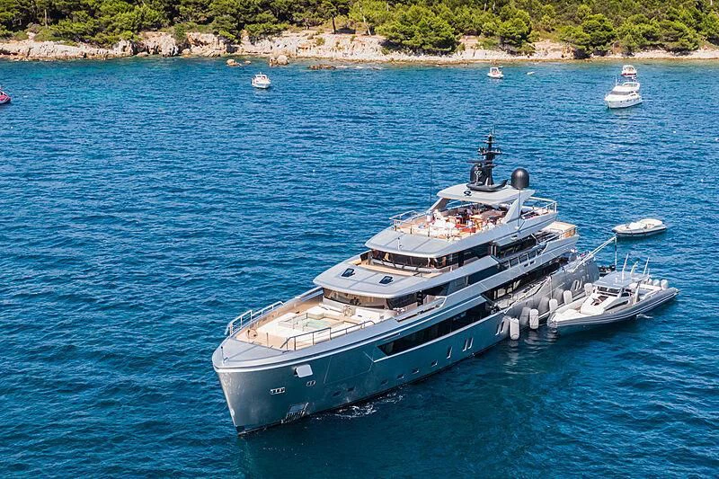a boat in the water aboard PAIZA ONE Yacht for Sale