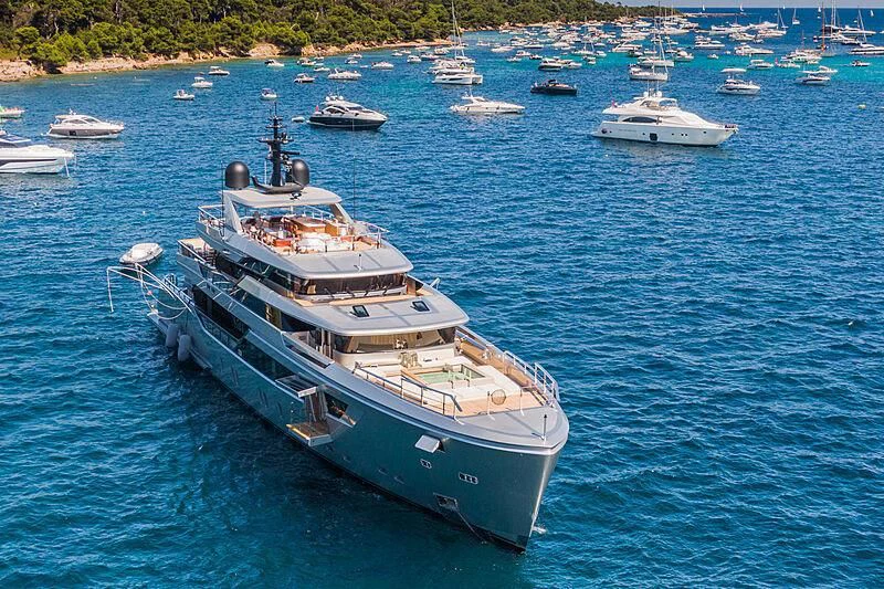 a boat in the water aboard PAIZA ONE Yacht for Sale
