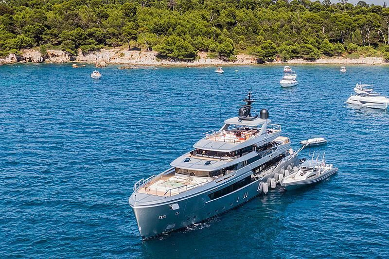a boat in the water aboard PAIZA ONE Yacht for Sale