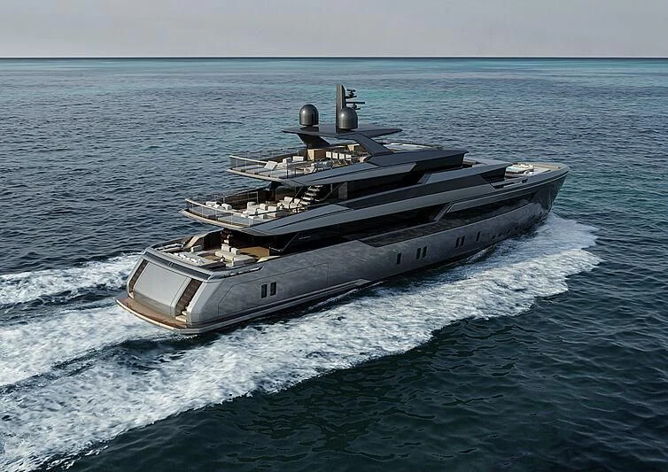 a ship in the water aboard PAIZA ONE Yacht for Sale