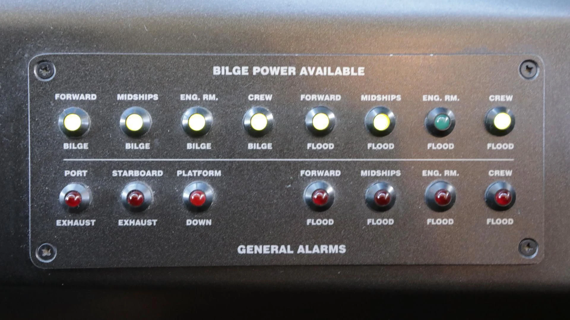 a black control panel with buttons and dials aboard CAPRICHO II Yacht for Sale